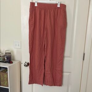 Old Navy Coral Wide-Leg  linen Pants